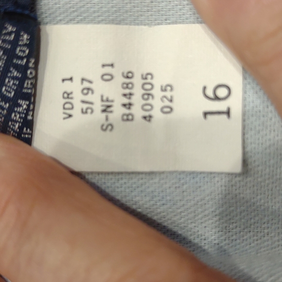 Lands' End Classic 100% Cotton Denim 5 Pocket Hi Waist Straight Leg Blue Jeans - Picture 11 of 13